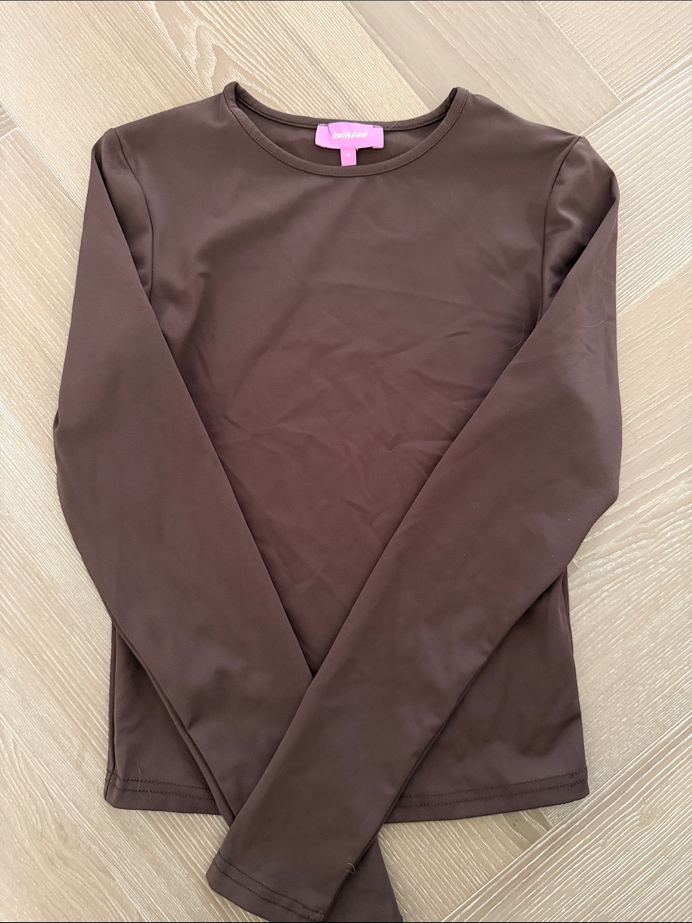 Edikted Long Sleeve Crewneck Top - Brown